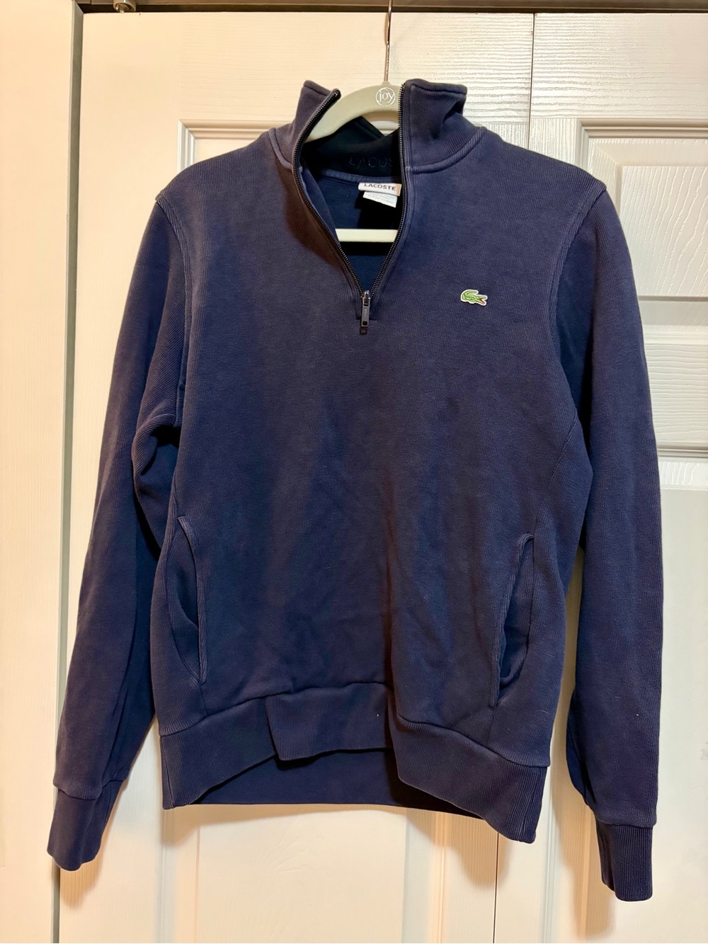 Lacoste Men's Navy Half-Zip Fleece Pullover